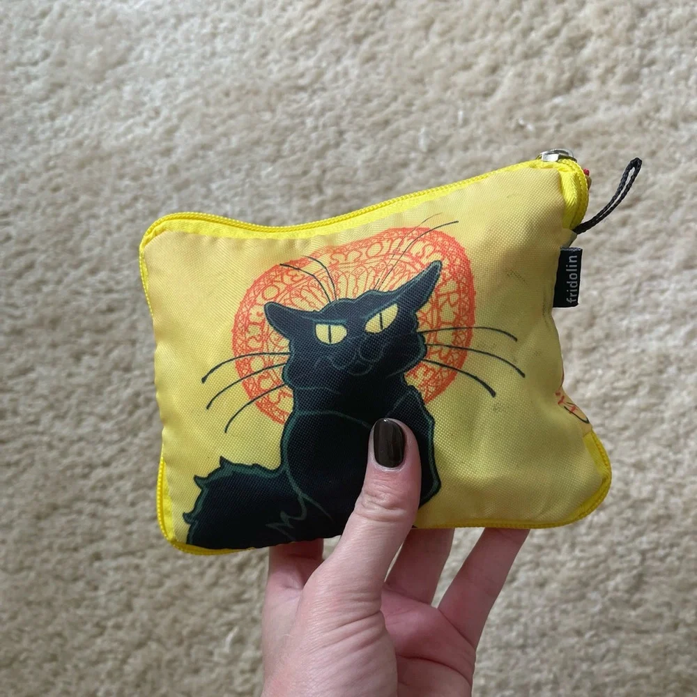 Yellow Cat Print Pet Tote Bag - Cat Noir Design